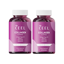 2'li Kollajen Çiğnenebilir Gummy, Tip,1-3, Vitamin C, Vitamin B6, Vitamin D3