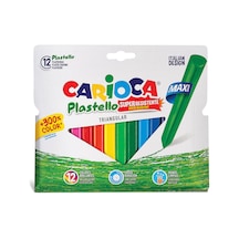 Carioca Jumbo Üçgen Elleri Kirletmeyen Pastel Boyama Kalemi 12li