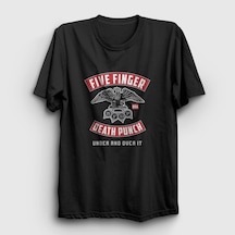 Presmono Unisex Eagle Five Finger Death Punch T-shirt Siyah