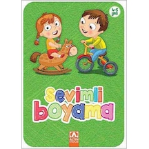 Sevimli Boyama - Yeşil- Altın Kitaplar