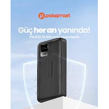 Polosmart Psm130 Taşınabilir 20w Pd Çıkışı Dijital Göstergeli Şarj Cihazı Powerbank 10.000 Mah Siyah siyah