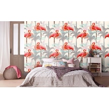 Flamingo Desenli Duvar Kağıdı (397446729)