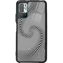 Xiaomi Redmi Note 10 5g Triptrance Wave Tasarımlı Glossy Telefon Kılıfı Siyah