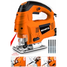 Schatz 800 W Lazerli Devir Ayarlı Dekupaj Testere Makinesi Turuncu + 5 Adet Testere Ucu