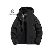 Çıkarılabilir Kapüşonlu Ve Su Geçirmez Erkek Rüzgarlığı Sarı