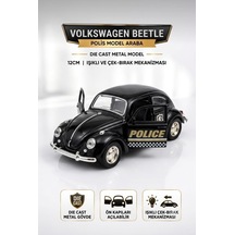 1:36 Ölçek Işıklı Çek-bırak Diecast Metal Klasik Vosvos Klasik Tosbağa Minitro Oyuncak Model Araba