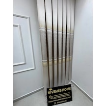 Nivemeshome Nilüfer V -5228 1/3 Sık Pileli Fon Perde Apm Vizon