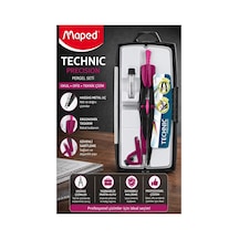 Metal Hassas Pergel Seti 3 Parça 1 Adet Maped 291010 Technic Precision Profesyonel Pergel Proje Mimari Teknik Çizim Seti Mor