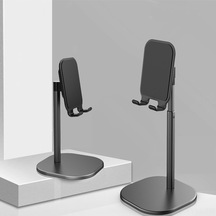 Geeksen Zzj-1 Standlı Telefon Tutucu, Tüm Telefonları Destekleyen Alüminyum-abs Malzeme, Siyah Standart Tip Masaüstü Stüdyo