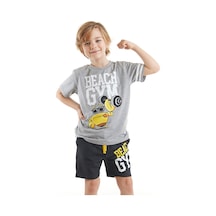 Denokids Beach Gym Erkek Çocuk T-shirt Şort Takım Çok Renkli
