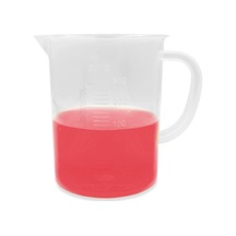 Borox Kabartma Dereceli Beaker Kulplu Plastik Beher 250 ML