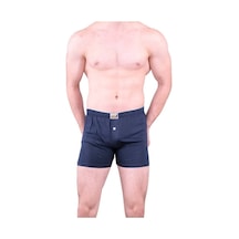 Erkek 6'Lı Lacivert Penye Pamuklu Düz Boxer 011 001