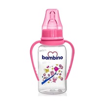 Bambino 0+ Ay Natural PP Kulplu Biberon 150 ML - Pembe