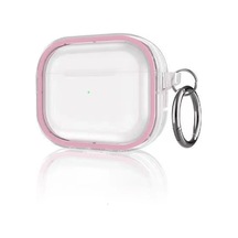 Movenchy Apple Uyumlu Airpods Pro 2 2.nesil Shiny Şeffaf Kılıf - Pembe Çok Renkli