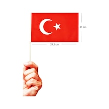 Büyük Boy Çıtalı Bayrak Türk Bayraklı Çıtalı Bayrak - 50 Adet