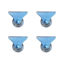 Furç Sabit Teker - 38mm - Şeffaf Hks237 - 4 Adet Çok Renkli