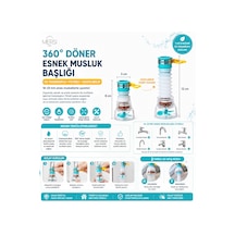 360 Döner Uzatılabilir Musluk Başlığı Su Tasarruflu Filtreli Esnek Musluk Aparatı 16-23 Mm 1