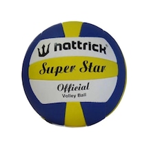 Hattrıck Superstar Voleybol Topu No5 Sarı Lacivert Beyaz Çok Renkli