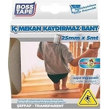 Boss Tape Kaydırmaz Bant Şeffaf 25x5mt