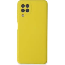 Newface Samsung Galaxy A22 Kılıf Nano İçi Kadife Silikon - Sarı