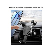 Pazly Tutucu Telefon Montaj İçin Araç İçi Hava Firar Dağı Alüminyum Alaşım Aksesuar - Ak -