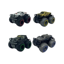 Superior Burst Siyah Renkli Mini Monster Truck - 8 Cm Hareketli Tekerlekli Oyuncak Araba Lisinya