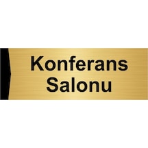 Konferans Salonu 7x20cm Altın Renk Metal Yönlendirme Levhası