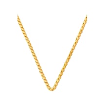 Bilezikci Pullu 14 Ayar Zincir Kolye 3,5mm Enli 65 Cm. Sarı Altın