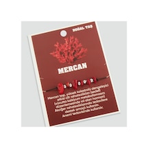 Mercan - 785 - Doğaltaşlı - Shopılke - İp Bileklik-kırmızı