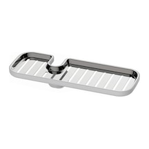 Teltree 360 Dönebilir Paslanmaz Çelik Musluk Rafı - Sünger, Fırça Ve Sabunluk İçin Pratik Kurutma Çözümü Gri