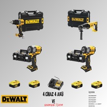 Dewalt DCD805 + DCH133NT+ DCF922NT + DCF922NTt 4 Adet 5 Amper Akü + Şarj Aleti Seti