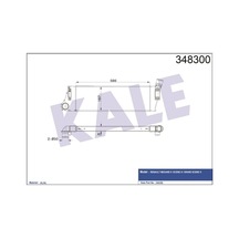 KALE OTO Radyatör 348300 Turbo Radyatörü Megane II 02- 1.5 DCI Scenic II 03- 586X187X40
