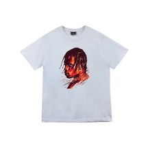 Stoned&Fame Unisex Beyaz Astraworld Travis Scott Baskılı T-shirt Beyaz