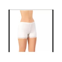 Uğur Bebe 3 Adet Kota 5022 Beyaz Dantelli Şort Boxer %93 Pamuk Beyaz Beyaz