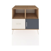 Kronos Şifonyer 2 Raflı Tek Çekmeceli Tek Kapaklı 88x59x80 Çam-antrasit/aytaşı Antrasit/aytaşı