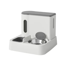 Kedi Köpek Mama Ve Su Kabı Paslanmaz Çelik Kase Otomatik Su Denge Akıcı Mama Besleme Kolay Temizlik