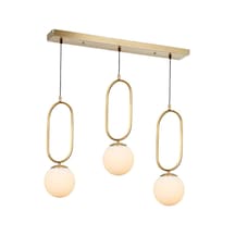 Tt016-3S Esk Tt Aydınlatma Eskitme Kaplama Beyaz Camlı 3 Lü Sıral