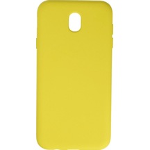 Samsung Galaxy Uyumlu J7 Pro / J730 Kılıf Nano İçi Kadife Silikon - Sarı Diğer