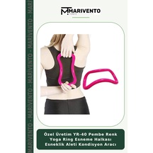 Özel Üretim Yr-40 Pembe Renk Yoga Ring Esneme Halkası Esneklik Aleti Kondisyon Aracı