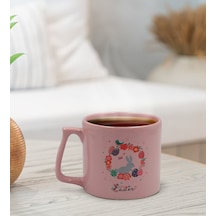 Bk Gift Happy Easter Tasarımlı Pastel Pembe Middle Kupa Bardak, Arkadaşa Hediye, Ev Hediyesi, Paskalya Bayramı Hediyesi, Ofis Hediyesi-11
