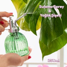 Perotti 15731 Yeşil Vintage Cam Bitki Sulama Şişesi Sprey Şişe