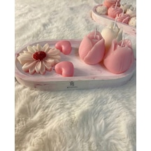 Rüwüzel Çiçek Esintisi Soya Mum Pembe - Beyaz