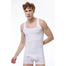 Malabadi Erkek Beyaz Kare Yaka Modal Atlet 026 Beyaz