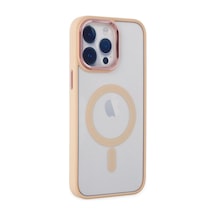 Apple İphone 14 Pro Kılıf Room Magneticsafe Silikon - Pudra Çok Renkli
