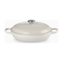 Le Creuset Gourmet Profesyonel Lüks Döküm Tencere Krem 30 Cm