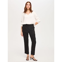Faik Sönmez Beli Lastikli Comfort Fit Pantolon B00051-2 B00051-210 Siyah