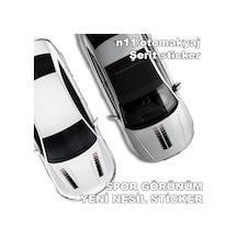 Audi A7 Kaput Uyumlu Şerit Havalandırma Sticker Siyah