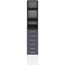 Hyperion Dolap 3 Raflı 6 Çekmeceli 44x44x221 Antrasit-antrasit Antrasit