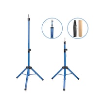 Kuaför Eğitim Mankeni İçin Metal Tripod / Mavi + Taşıma Çantası - Uxfo-463410 Çok Renkli