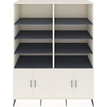 Kronos Gardrop 10 Raflı 4 Kapaklı 176x59x221 Aytaşı-aytaşı/antrasit Beyaz